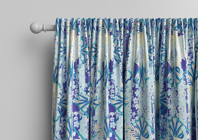 Faded Glamour, China Blue Stripe - Made To Measure Curtains - Image 10